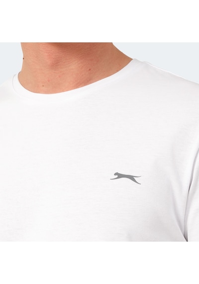 Slazenger VEDA Erkek Baskılı Beyaz Tişört