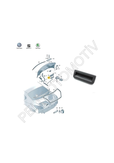 Seat Ateca Arona Bagaj Açma Butonu 6v0827566