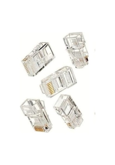 Usin 100 Adet Cat5 Cat6 Rj45 8p8c Jack Ethernet İnternet Modem Kablosu Soketi Network Uç 100 Adet