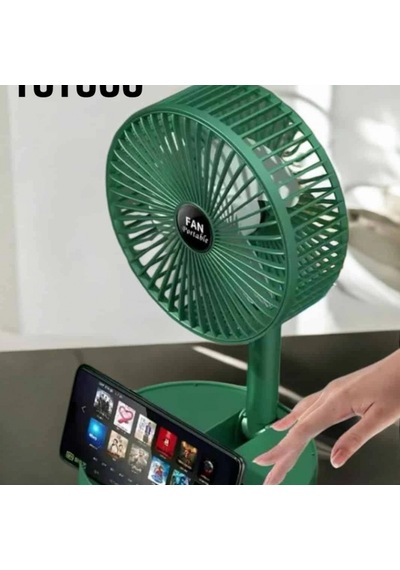 Katlanabilir Şarjlı Mini Vantilatör Telefon Standlı 3 Kademeli Soğutucu Fan