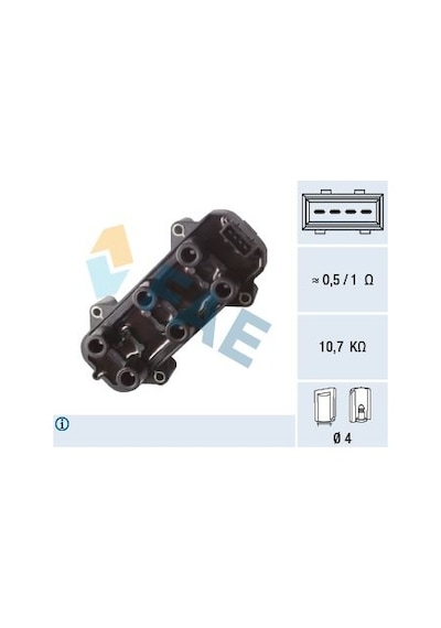 Fae 80406 Ateşleme Bobini Vectra B 2.5 V6 1995-2000 Omega B 2.5 - 3.0 V6 1995-2001 1208007-90511450-90492255 -