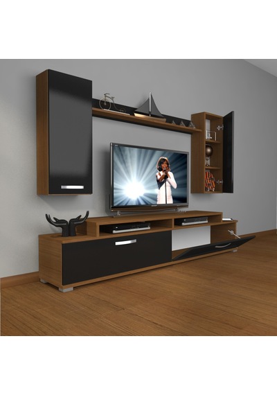 Decoraktiv Ekoflex 7 Slm Tv Ünitesi Tv Sehpası Ceviz - Siyah