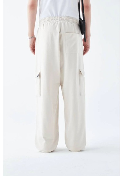 Lulikwear Kargo Cepli Eşofman Pantolon Krem Bej - Krem
