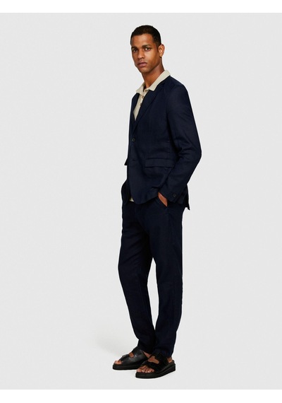 Sisley %100 Keten Astarsız Rahat Kalıp Ceket Erkek Lacivert Ceket - 324p2aghsw01q