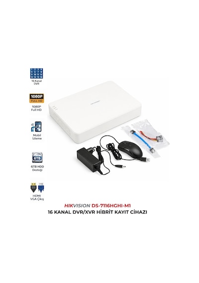 Ds-7116hghı-m1 16 Kanal Dvr İnsan Araç Sınıflandırma Destekli