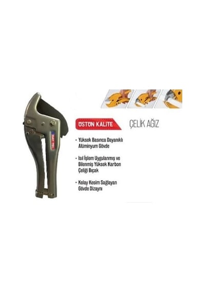 Bay-Tec Mk0685 Pvc Boru Kesme Makası Gri 42 Mm