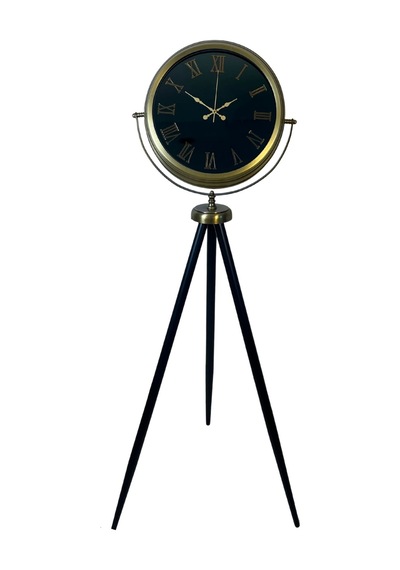 Eskitme Antique Aynalı Tripod 150 X 45 Cm Ayaklı Saat