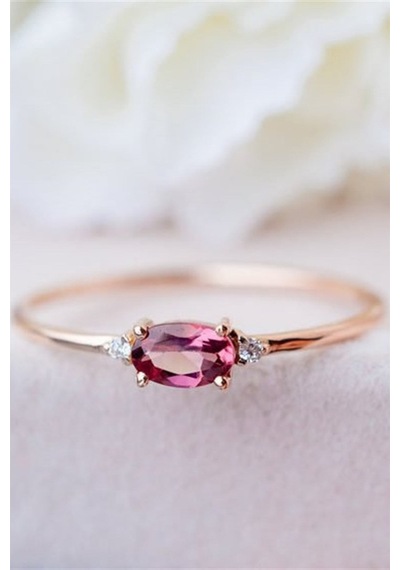 Pembe Turmalin Yüzük - Ak0136