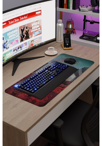 Silent Hill Kaymaz Dikişli Kauçuk Oyuncu Mousepad V4 - 70x30 Xl Gaming Mouse Pad Fare Altlığı
