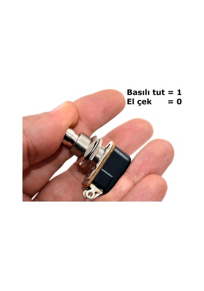Ayak Pedal Basma 0-1 Metal Buton 2 Pin Yaylı
