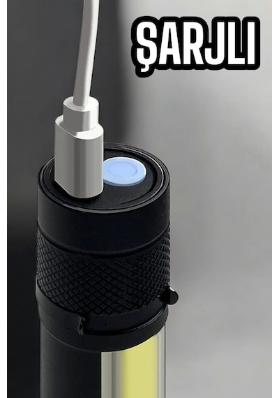 El Feneri Led Usb Şarjlı Zoom Mini Led Işık Acil Durum Feneri Çok Renkli