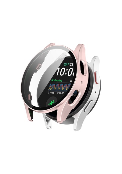 Samsung Uyumlu Watch 7 44mm Ekran Korumalı Rubber Kılıf-al3173 Rose Gold