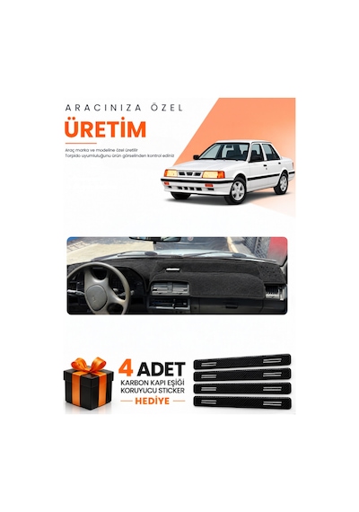 Kia Kapital 1994-1996 Uyumlu Torpido Koruma Örtüsü Oto Kılıfı - Siyah
