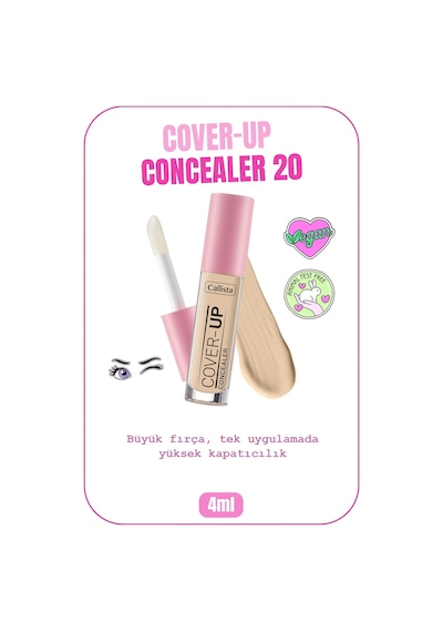 Callista Cover Up Concealer Yoğun Kapatıcı Göz Altı Kapatıcısı - 20 Sand
