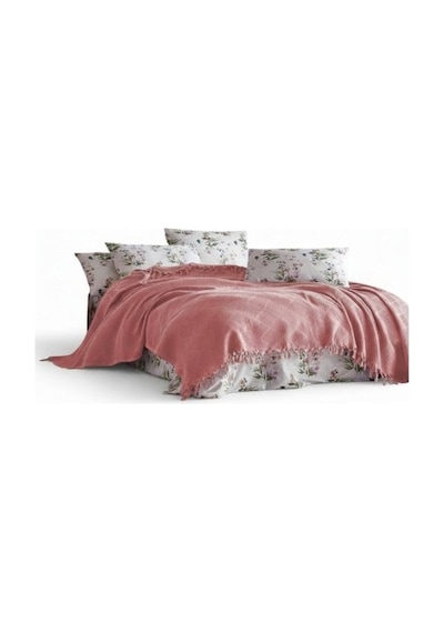 Şaheser Home Mona Pike 220x240 Cm Jakarlı Waffle Dokuma Çift Kişilik Yumuşak Ve Hafif Pudra