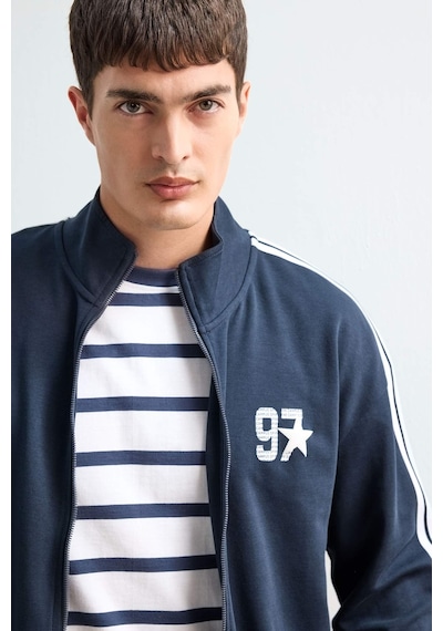 Defacto Nefes Alabilen Boxy Fit Sweatshirt F0106AX25AU Lacivert