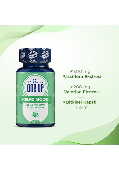 One Up Relax Mood Passiflora & Valerian 60 Kapsül