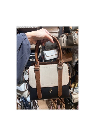 Miami Polo Club Orijinal Kadın Gold Detaylı El Ve Omuz Çantası Uzun Askısı Mevcuttur En 24 Cm Boy 24 Cm Siyah - Krem