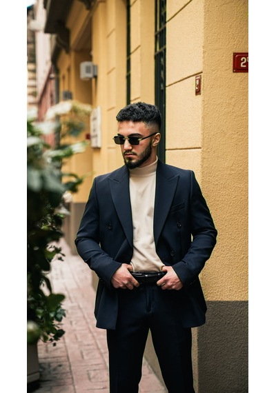 Dupont Classics Dupont Erkek Slim Fit 6 Drop Kruvaze Sivri Yaka Çift Yırtmaç Takım Elbise Lacivert Dupont Classics Dupont Erkek Slim Fit 6 Drop Kruvaze Sivri Yaka Çift Yırtmaç Takım Elbise Lacivert