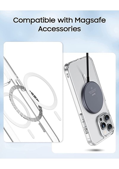 Apple iPhone 11 Pro Uyumlu Mag Safe Özellikli Şeffaf Kılıf Şeffaf 11 Pro