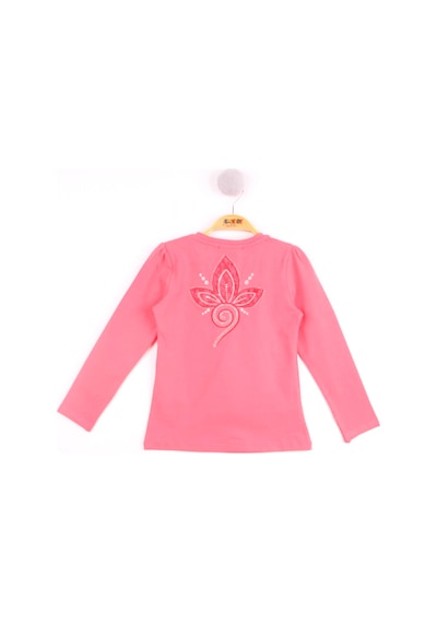 Toontoy Kids Toontoy Kız Çocuk Göğsü Çiçek Nakışlı T-shirt Beyaz