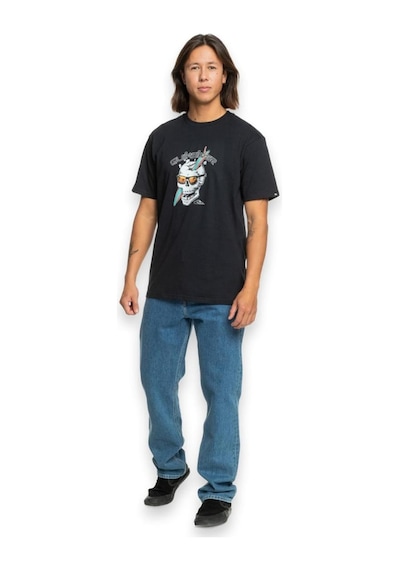 Quiksilver Eqyzt07674 One Last Surf Ss Siyah Erkek T-shirt Siyah