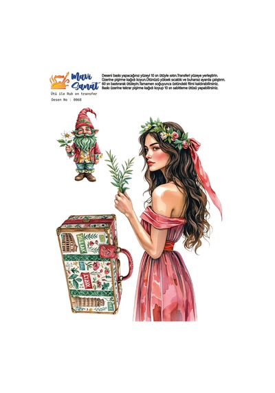 Mavi Sanat Ütü İle Rub On Transfer Kağıdı A4 Model No: 0068