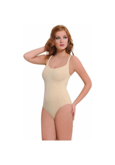Kadın Ten Çıtçıtlı Boy Korsesi 2944 Bej