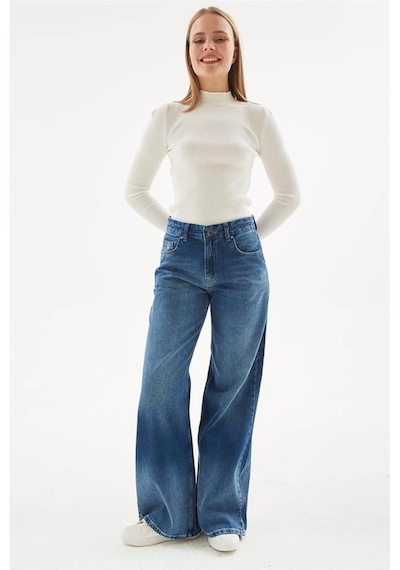 Only Fashion Friends Kadın Jean Pantolon 24k0546k1 Koyu Mavi