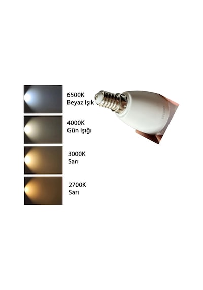3 Adet Ledvance 7,5w Beyaz Işık 6500k E14 Duylu İnce Duy Led Ampul
