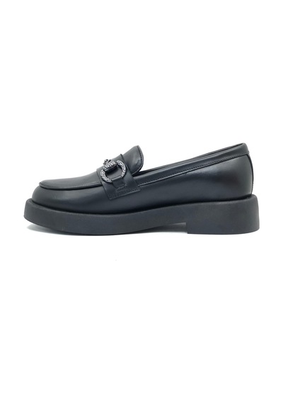 Greyder 72133 Zn Urban Deri Comfort Casual Oxford Kadın Ayakkabı Siyah