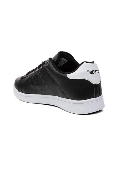Best Of 041-25 Deri Anatomik Erkek Sneaker Siyah Beyaz Siyah