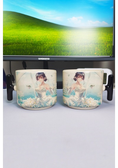 Seishun Buta Yarou Wa Bunny Girl Senpai No Yume Wo Minai Anime Baskılı Seramik Lüks Kupa 1 Adet T Şeklinde Özel Siyah Kulp Dalga Kulp V3t Çok Renkli