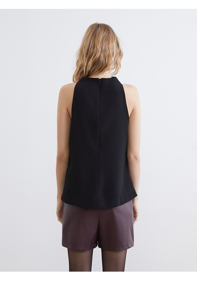 Lcw Vision Siyah Halter Yaka Bluz
