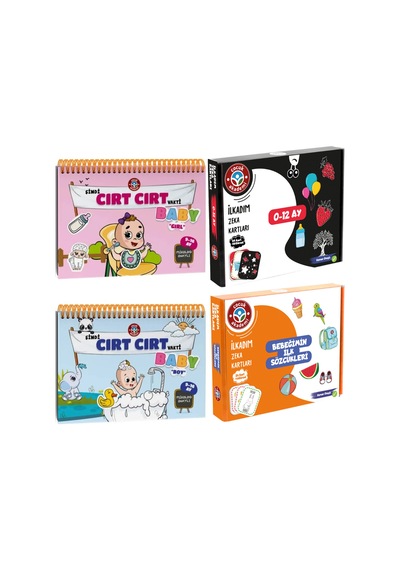 Şimdi Cırt Cırt Vakti 9-16 Ay Baby Girl Boy - Bebeğimin Ilk Sözcükleri ve 0-12 Ay Zeka Kartları