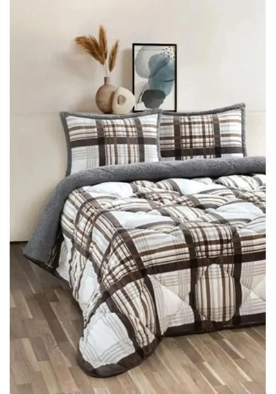 Bella Comforter Çift Kişilik Yorgan Set Wera Gri Renkli