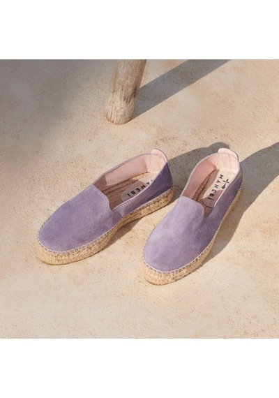 Manebi Hamptons Double Sole Kadın Mor Deri Espadril