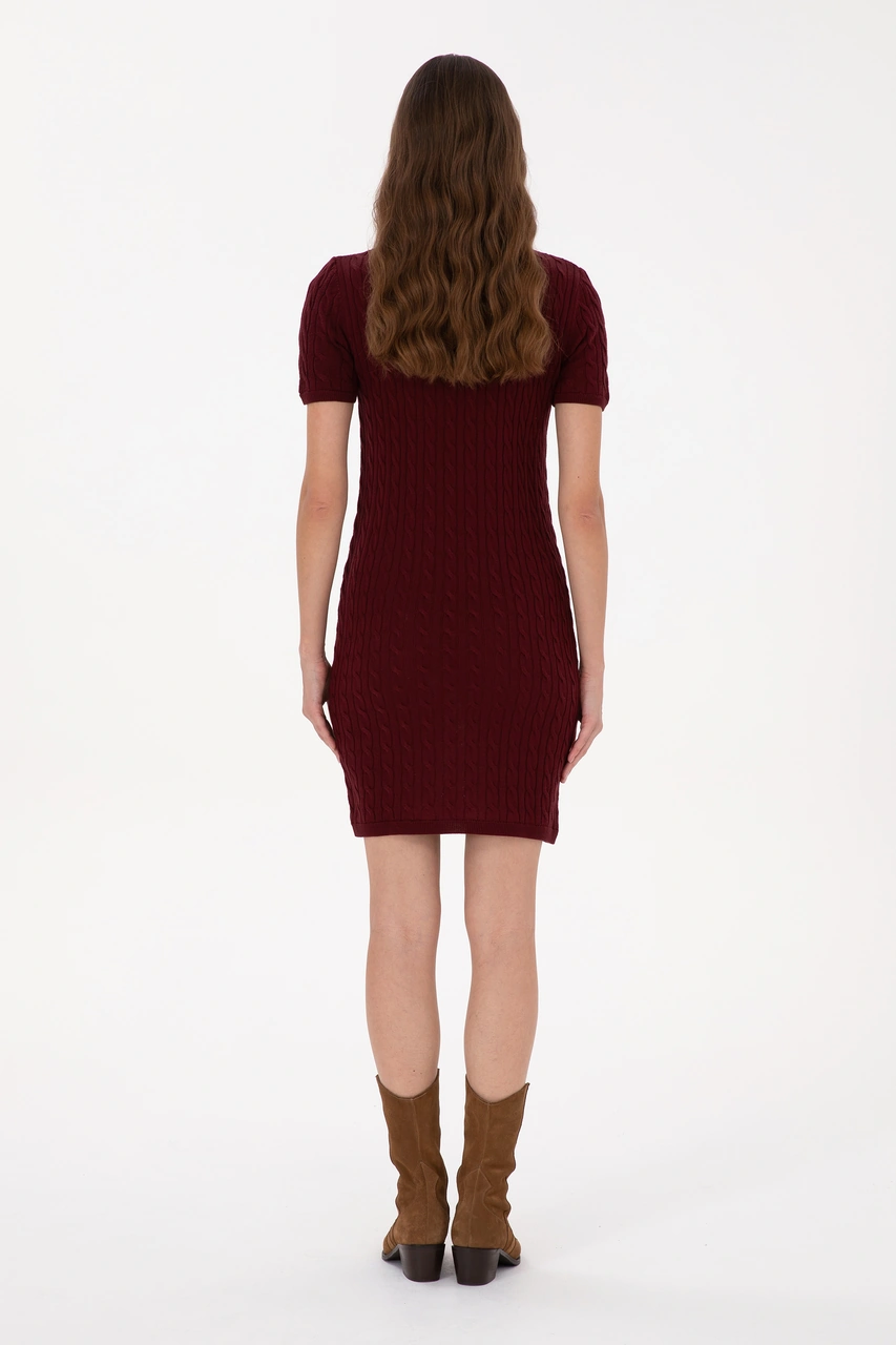 U.s. Polo Assn. Kadın Bordo Elbise Triko 50309538-vr014 Bordo