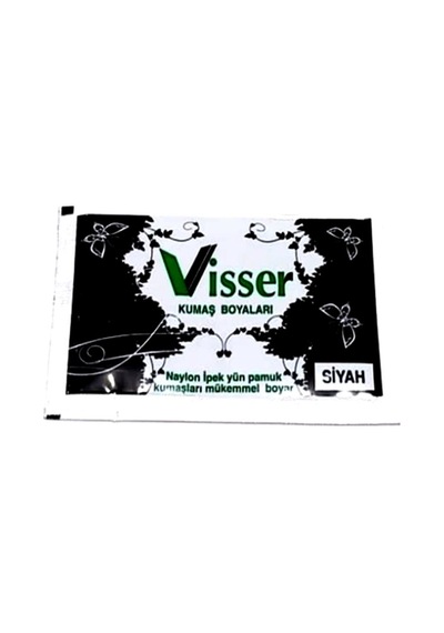 Visser Toz Kumaş Boyası Siyah - 4 Adet Ve 1 Adet Sabitleyici Diğer