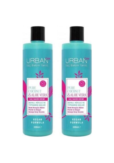 Urban Care Pure Coconut & Aloe Vera Boyalı Röfleli Saçlar Saç Bakım Kremi 2 x 330 ML