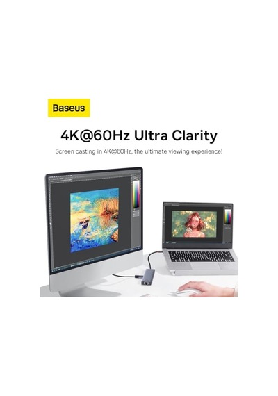 7w1 Ultrajoy 7 Bağlantı Noktalı Hub Usb-c'den 1xhdmı4k 30hz+2xusb 3.0+1xpd+rj45+sd/tf3.0