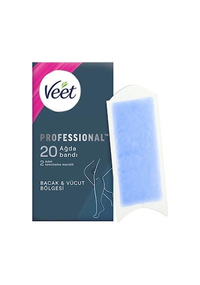 Veet Professyonel Bacak Ve Vücut Bölgesi Hassas Ciltler Sir Ağda Bandı 20'li