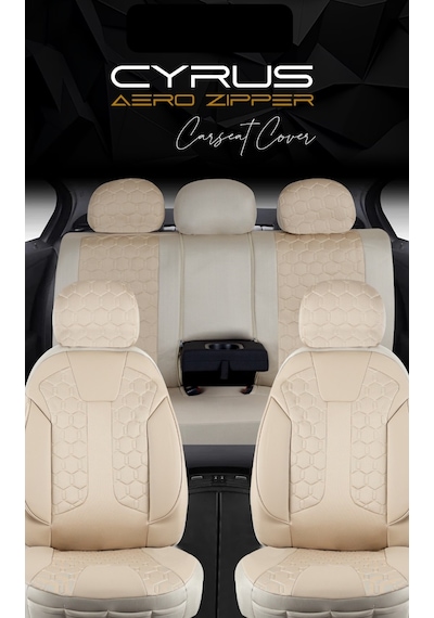 Chrysler Lhs Deri Detaylı Oto Koltuk Kılıfı Ön Arka Set Cyrus Bej