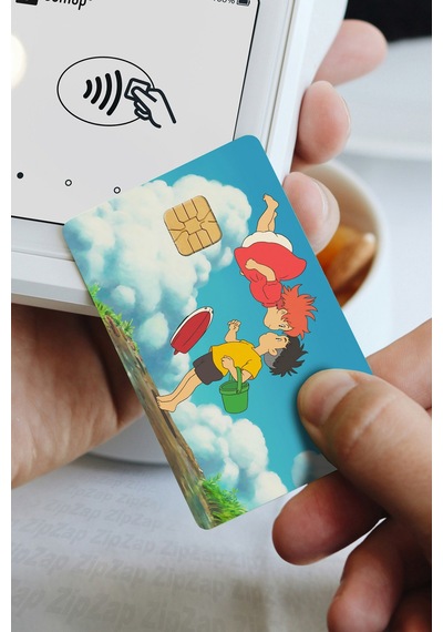 Ponyo Gake No Ue No Ponyo Kart Kaplama Sticker 8 Adet Çok Renkli