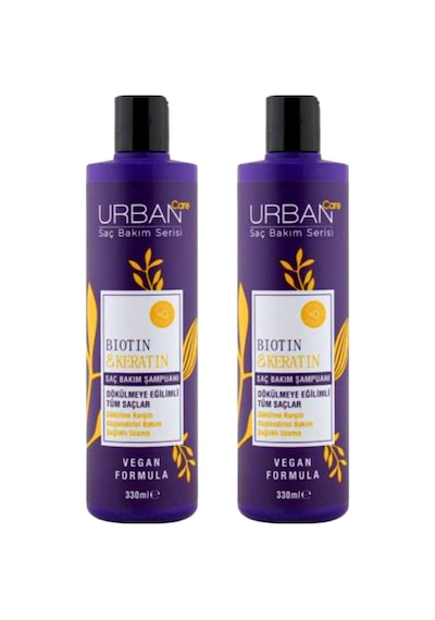 Urban Care Biotin & Keratin Dökülme Karşıtı Saç Bakım Şampuanı 2 x 330 ML