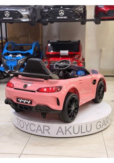 Mercedes Gt Akülü Araba 0-6 Yaş Kumandalı Özel Plaka Hediye Pembe
