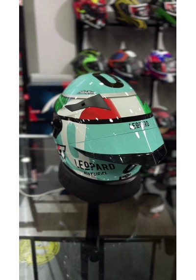 Tt-revo Leopard Trıcolor Kapalı Kask Şeffaf Vizörlü Gönderilmektedir Turkuaz