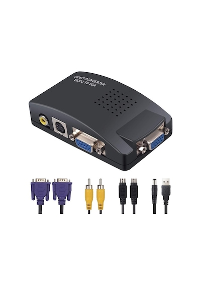Aghbilgisayar Video To Vga Converter Rca Kompozit Av S-Video - Vga Dönüştürücü