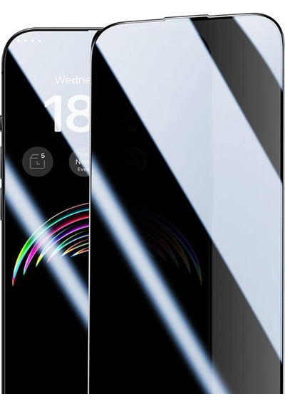 Vendas Apple Uyumlu iPhone 15 Pro Max  Anti-dust Warrior 9d Full Cover Privacy Gizleyen Temperli Cam Ekran Koruyucu