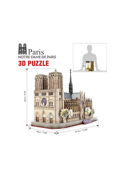 National Geographic 128 Parça 3d Puzzle  Notre-dame